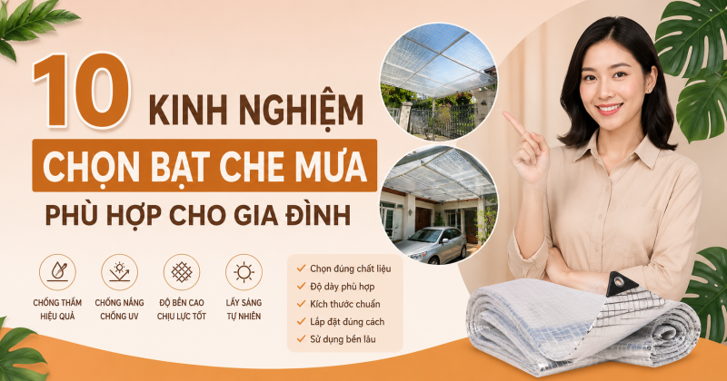 10 Kinh Nghiệm Chọn Bạt Che Mưa Phù Hợp Cho Gia Đình